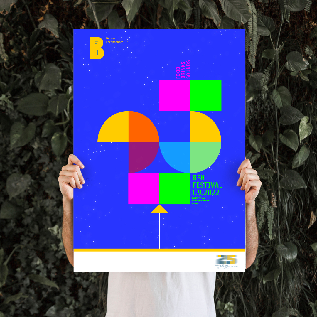 BFH Bern Event Jubiläum 25 Jahre Keyvisual Graphic Design